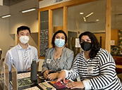 Photo of Allen Shao King, class of 2021 doing legaql clinic work during the pandemic. Pictured here with two colleagues from TN Justice for our Neighbors.