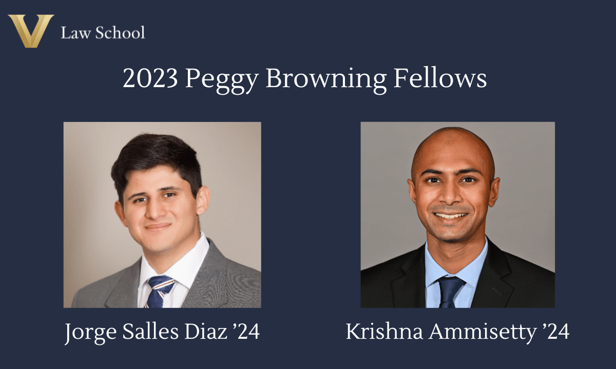 Jorge Salles Diaz ’24 and Krishna Ammisetty ’24 Serve as 2023 Peggy Browning Fellows