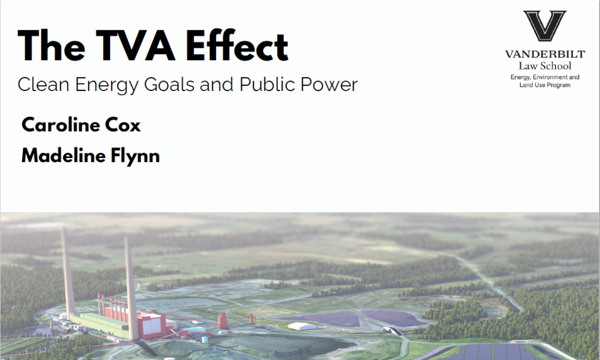 EELU Program Releases White Paper Focusing on the Limited Clean Energy Goals in TVA’s Service Region