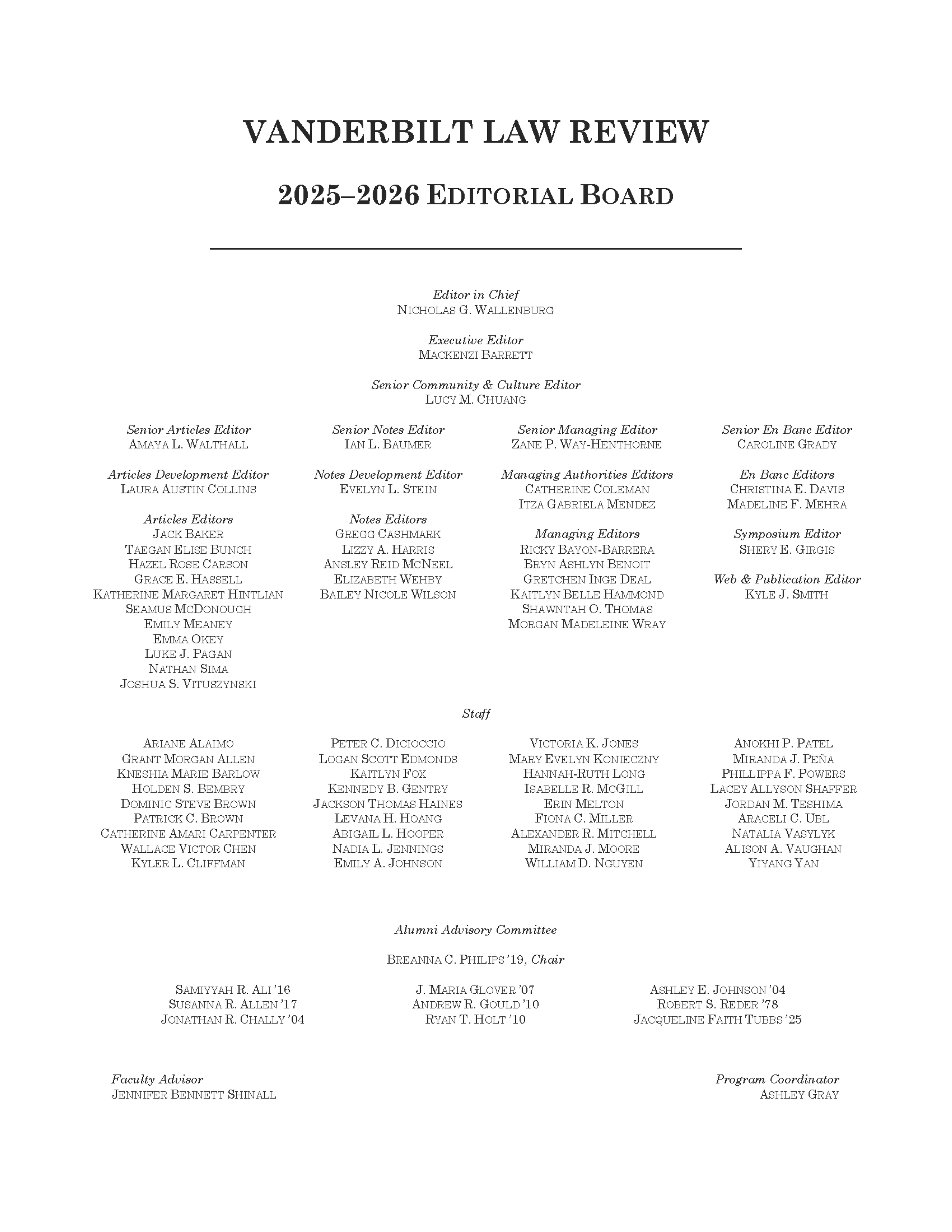 VLR Masthead