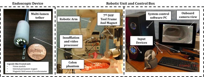magnetic robot endoscope
