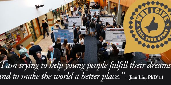 "I am trying to help young people fulfill their dreams and to make the world a better place" Jian Liu, PhD'11