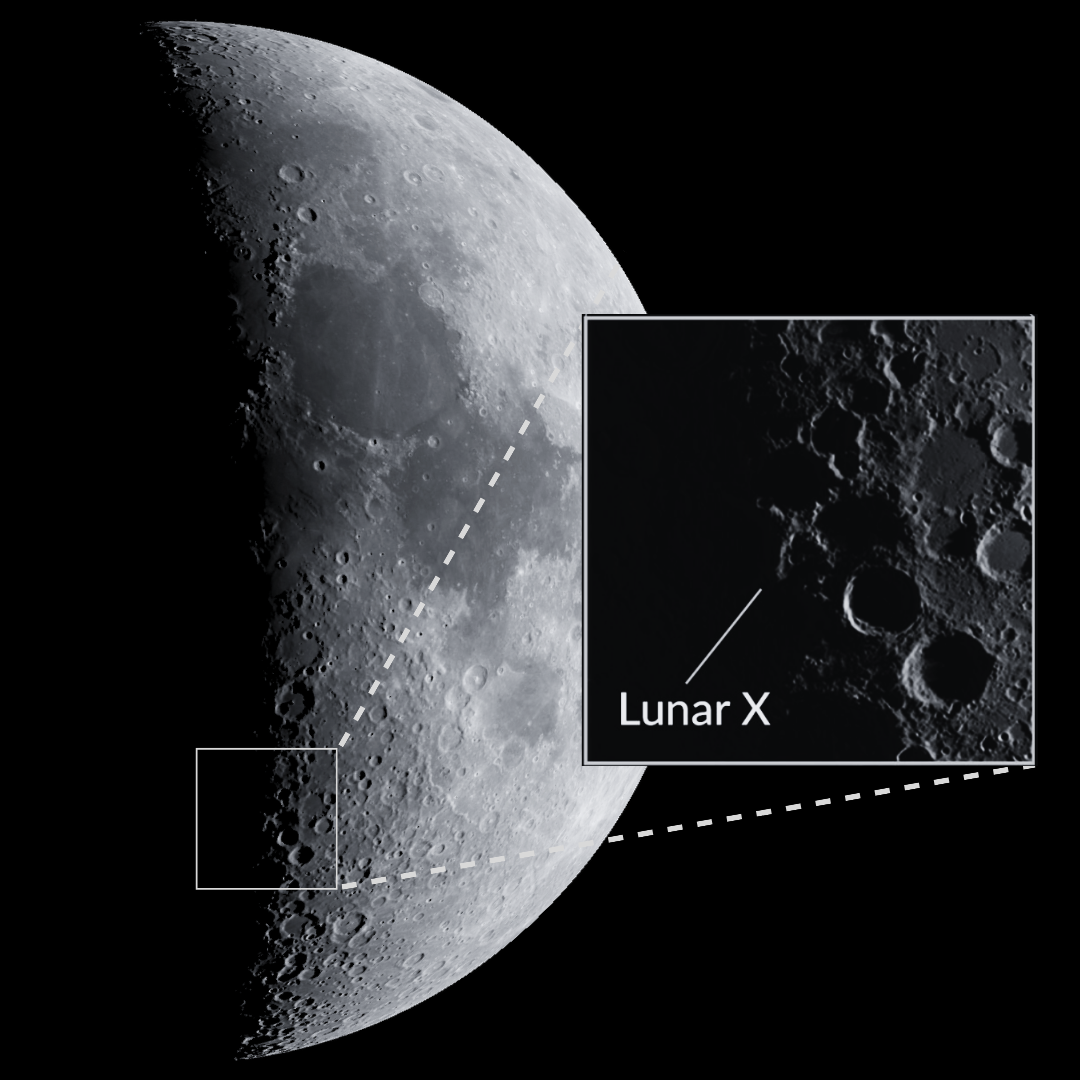 Lunar X on the Moon's surface