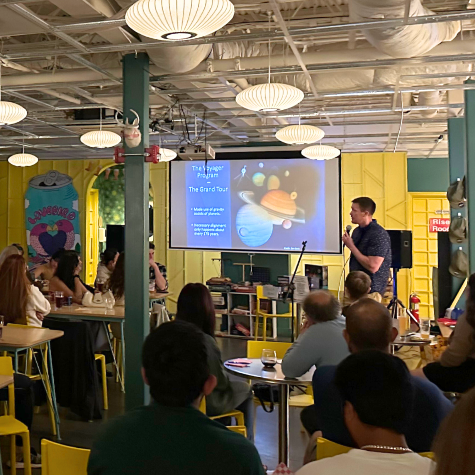 Dr. Billy Teets presenting at Astronomy on Tap