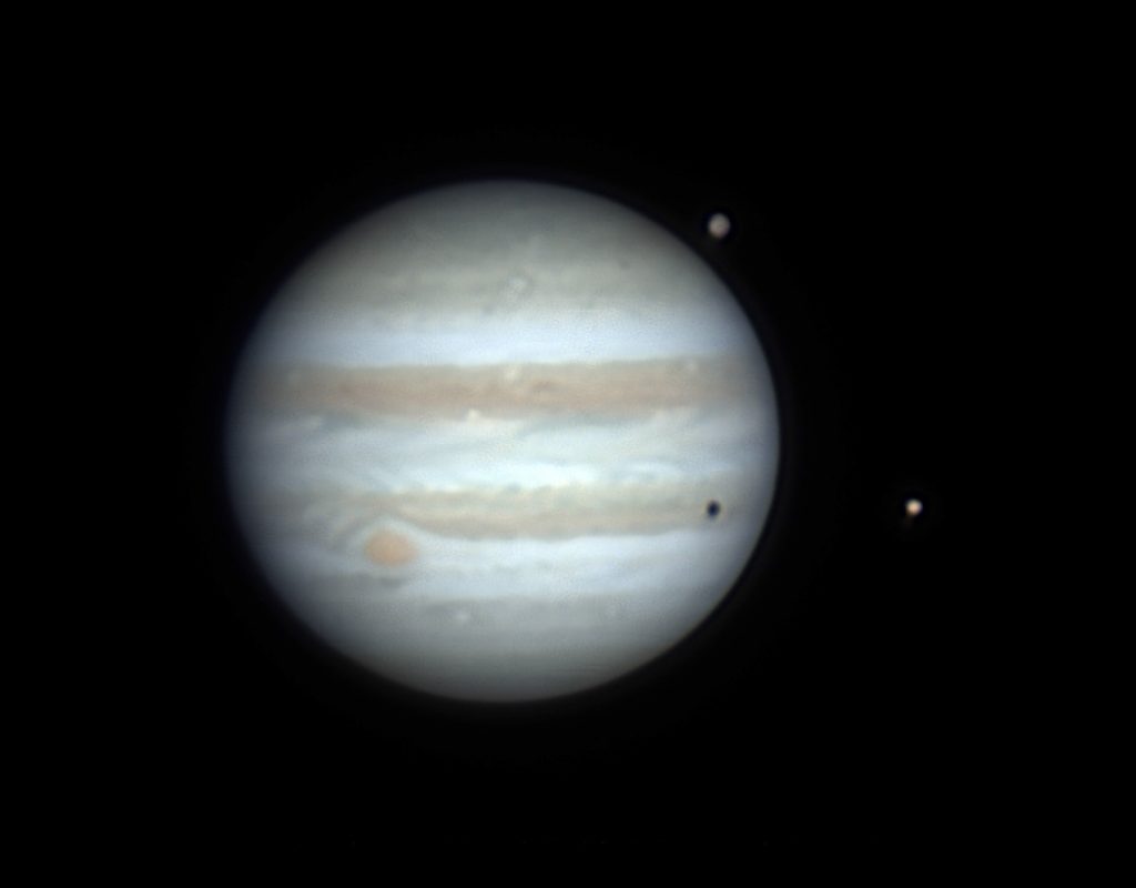 Jupiter with two moons