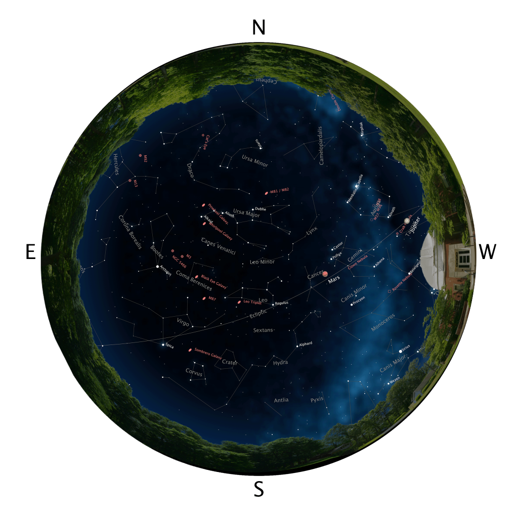 Sky of April 18, 2025 9:30PM CDT