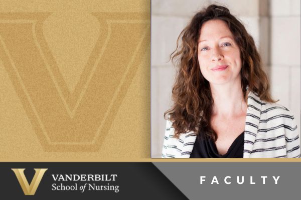 Gold background, headshot of smiling Carol Ziegler. Text reads Vanderbilt School of Nursing faculty