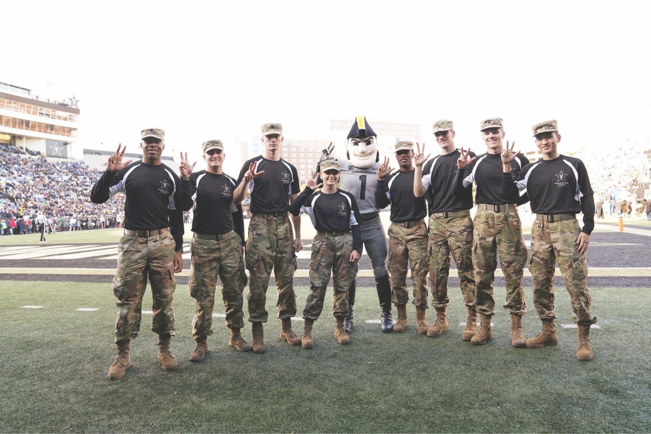 <p style='text-align: center'>Push Up Club </p> <span style='font-size:1rem'> The pushup club is one of the most unique traditions that we have at Vanderbilt Army ROTC. Everytime Vanderbilt Football has a home game, roughly six cadets will have to opportunity to do pushups on the field for every point scored </span>