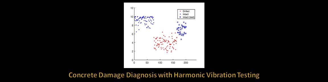 Concrete Damage Diagnosis with Harmonic Vibration Testing