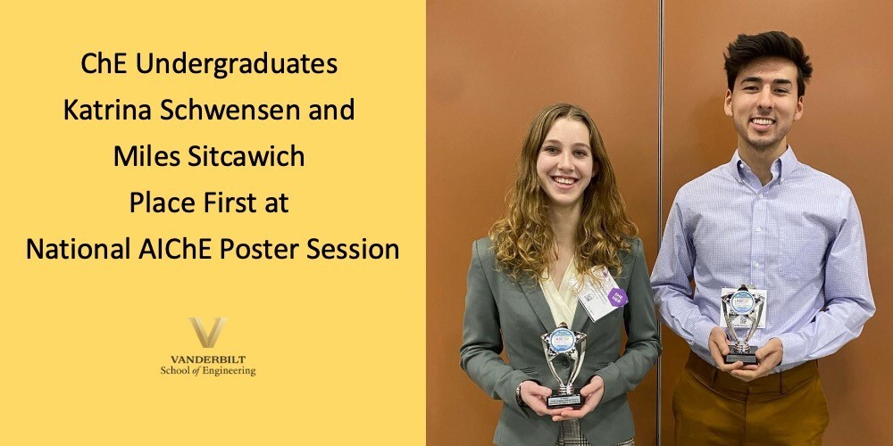 ChBE Undergraduates Place First at National AIChE Poster Session