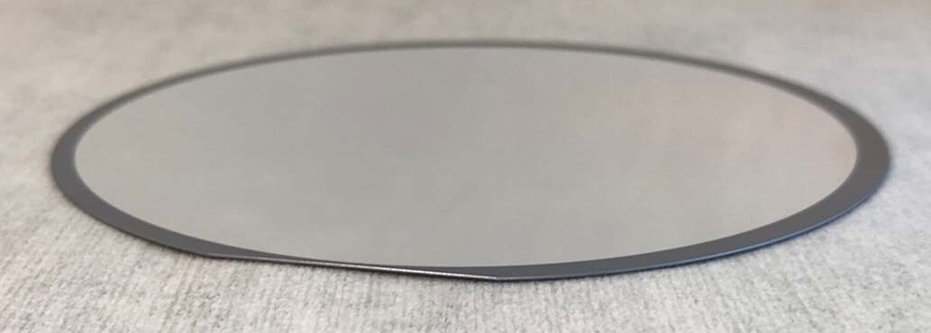Aluminum deposited onto a 3 inch silicon wafer using the Angstrom Resistive system.