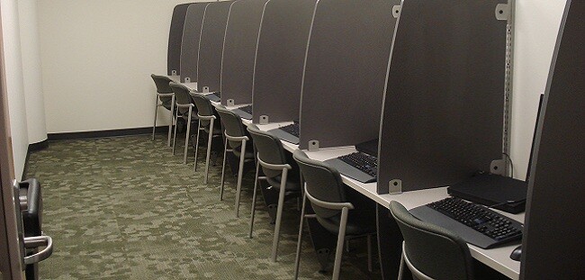 The RIPS Lab has ten individual carrels for research participants.