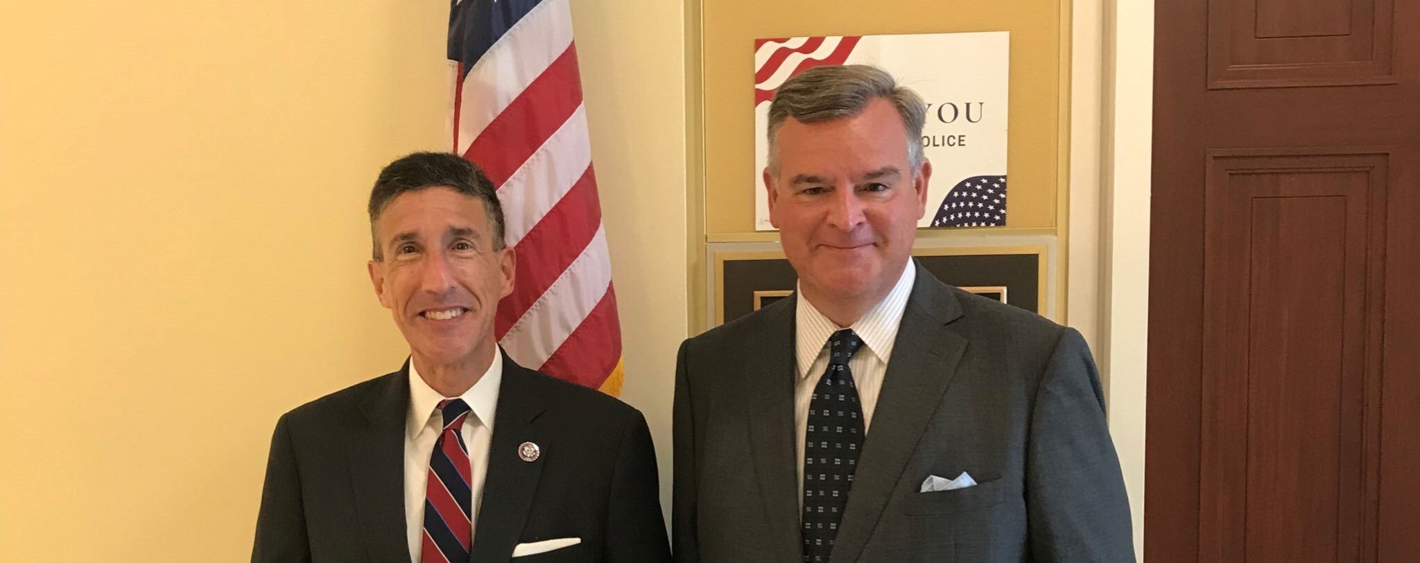 Vice Chancellor Nathan Green (right) meeting with Congressman David Kustoff (R-TN08) in Washington, D.C.