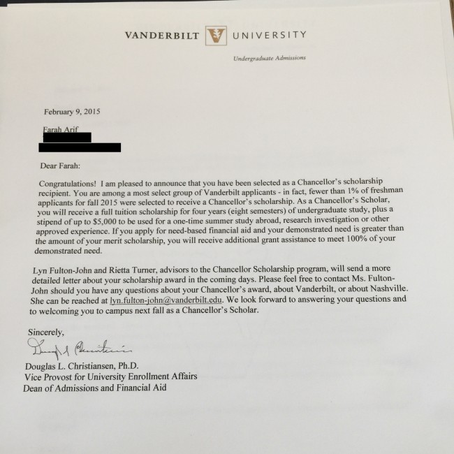 cornelius vanderbilt scholarship application essay