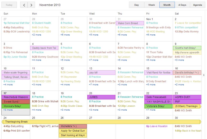 Calendar Inside 'Dores Vanderbilt University
