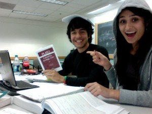 My friend Daniel and I cramming for midterms!