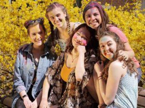 Happy friends meeting in the street Stock Photo - Alamy