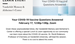 Lunch & Learn Event - Your COVID-19 Vaccine Questions Answered