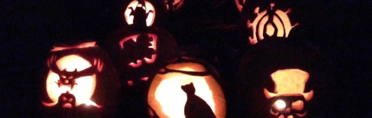 Annual pumpkin carving at Halloween