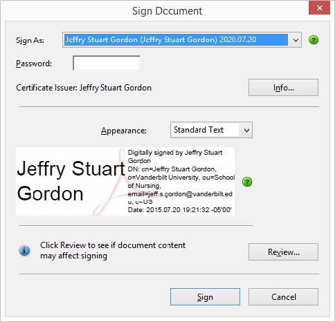 Using an I Drive Based Signature on a Different Computer