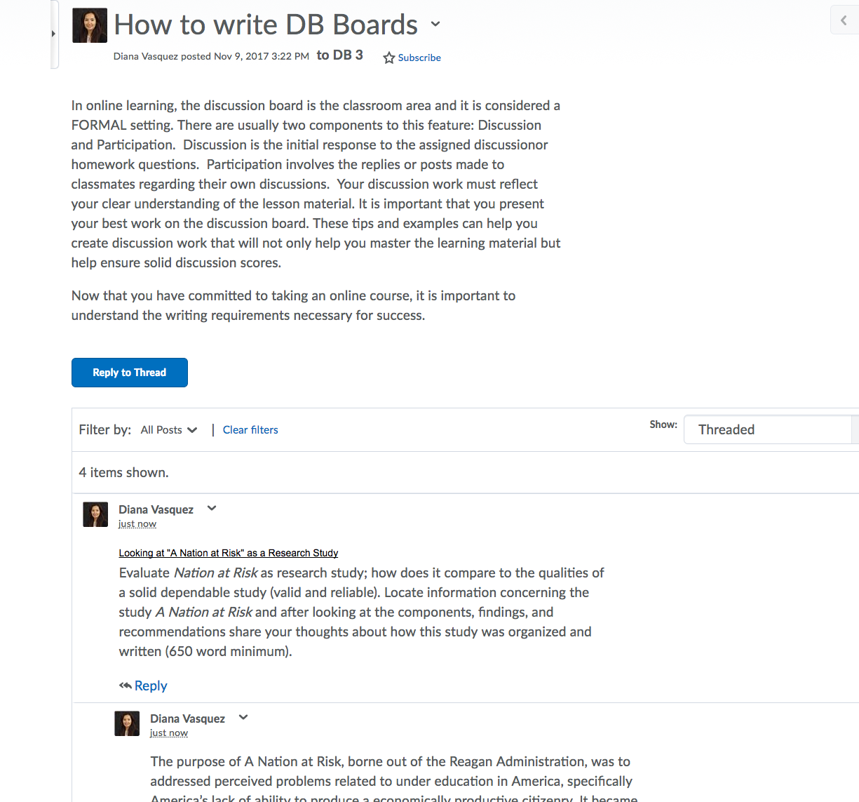 How To Save Your Discussion Board Thread For Your Brightspace