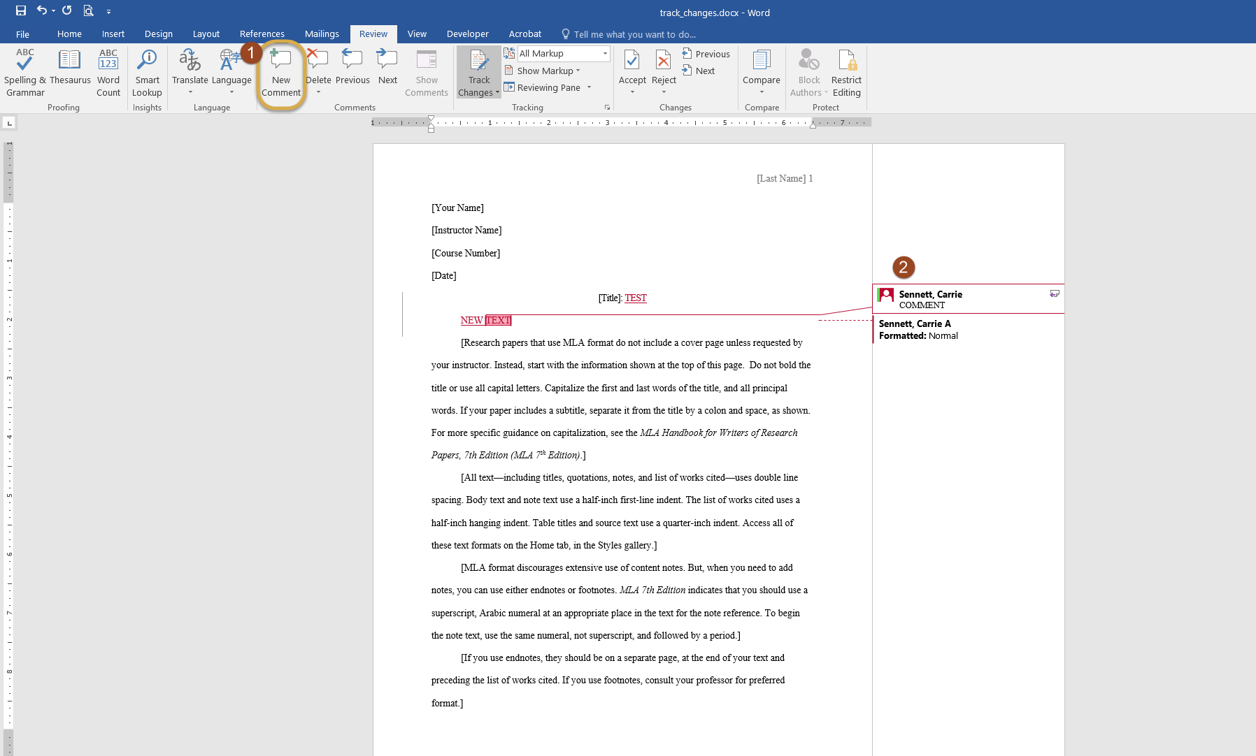 how to add comments in microsoft word