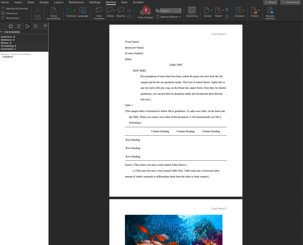 How To Track Changes And Add Comments In Microsoft Word MAC OS   2019 02 12 14 30 22 1024x829 