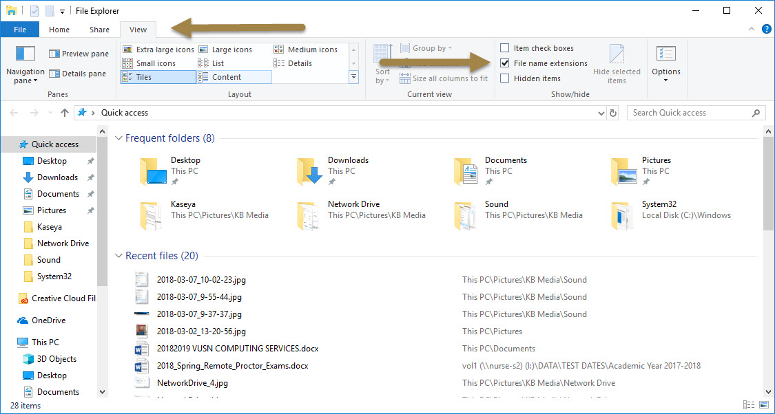 how to check file extension