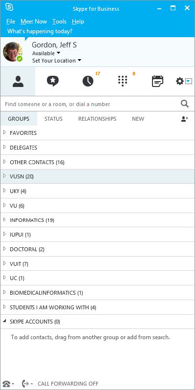 delegate access for skype for business mac