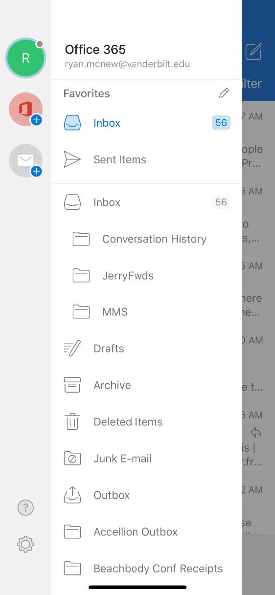 minbox email app profile remove