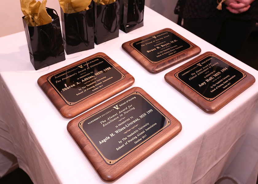 2017 alumni award plaques