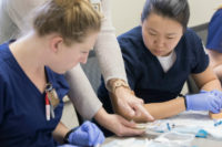 Vanderbilt nursing students with instructor