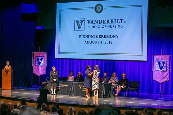 Faculty watch as VUSN student gets pinned