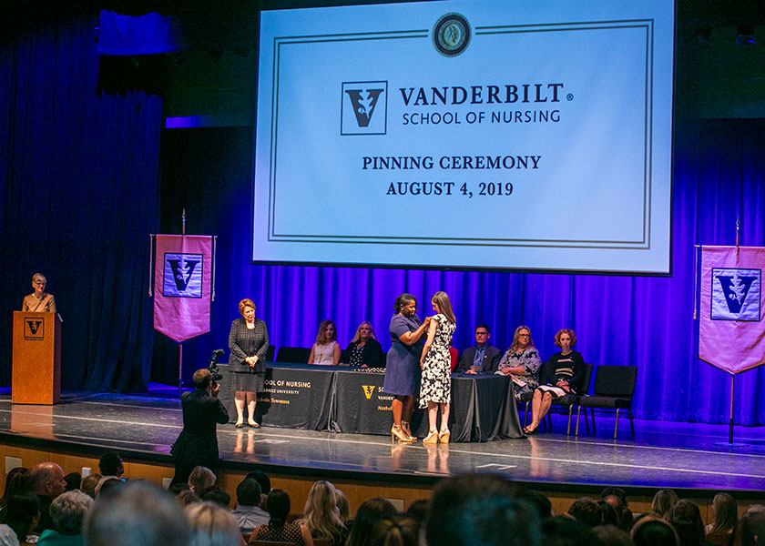 VUSN faculty watch as student is pinned