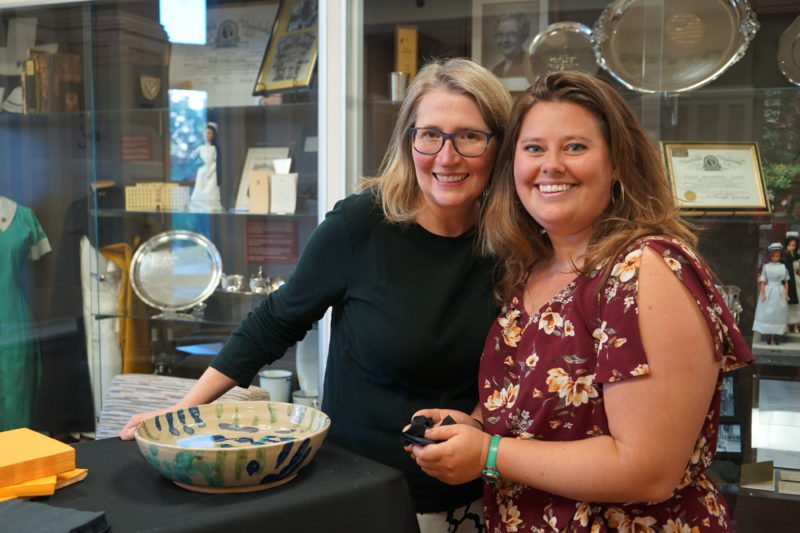 Nurse-Midwifery Academic Director Julia Phillippi with student Emily Behrend at the program’s recent Honoring of Hands ceremony