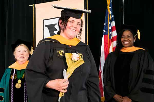 Dean Norman, FNP graduate Carol Yoder & Courtney Pitts