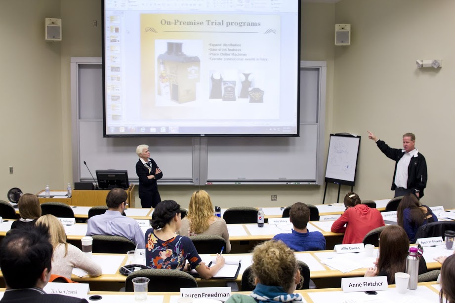 Vanderbilt Master of Marketing students learn about this year’s case projects for BrandWeek.