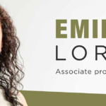 Portrait of Emily Lordi: text: Associate professor of English