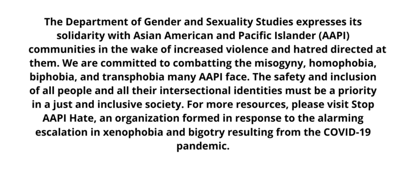 Statement of Solidarity with the AAPI Community