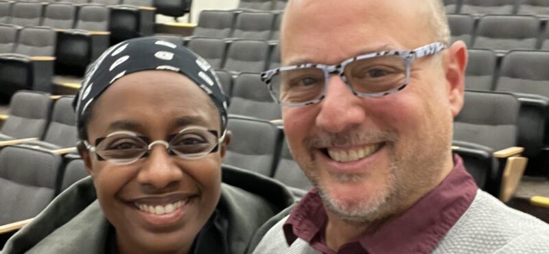 French Professor Paul Miller with 3-time Grammy Winner Cécile McLorin Salvant.