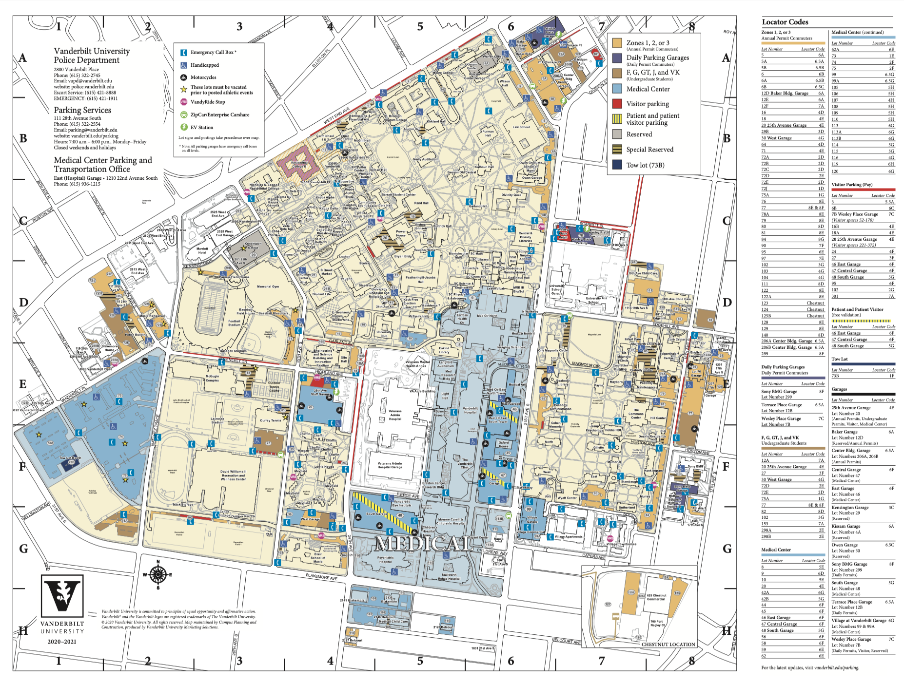 Directions To Vanderbilt University Parking | Commencement | Vanderbilt University