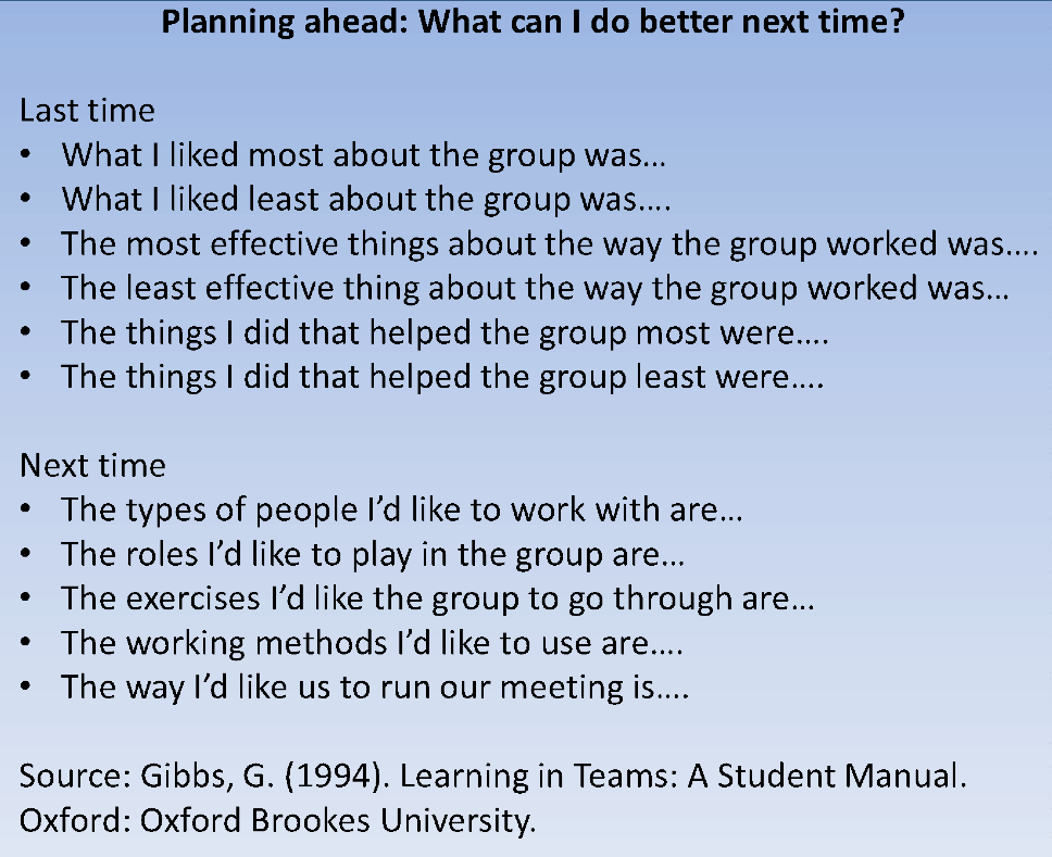 group work experience examples