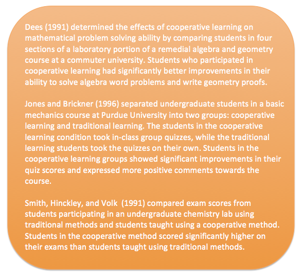 Group Work: Using Cooperative Learning Groups Effectively | Center For  Teaching | Vanderbilt University