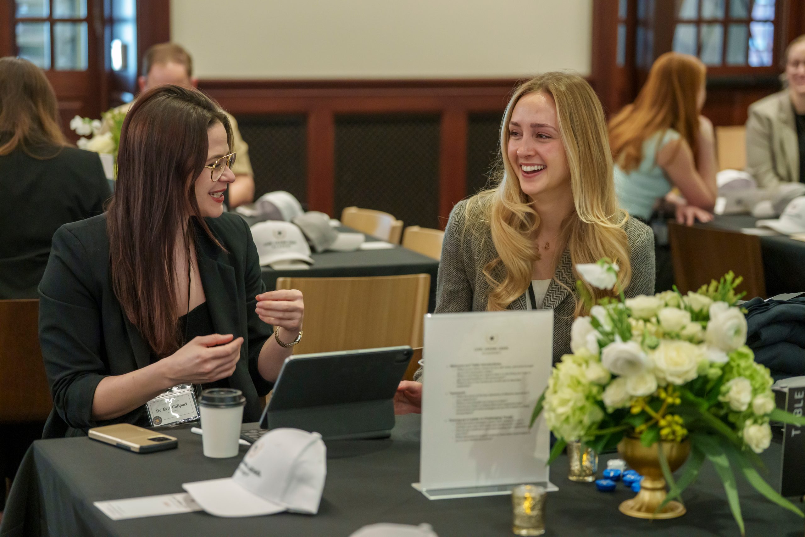 Students discuss during the 2025 Symposium.