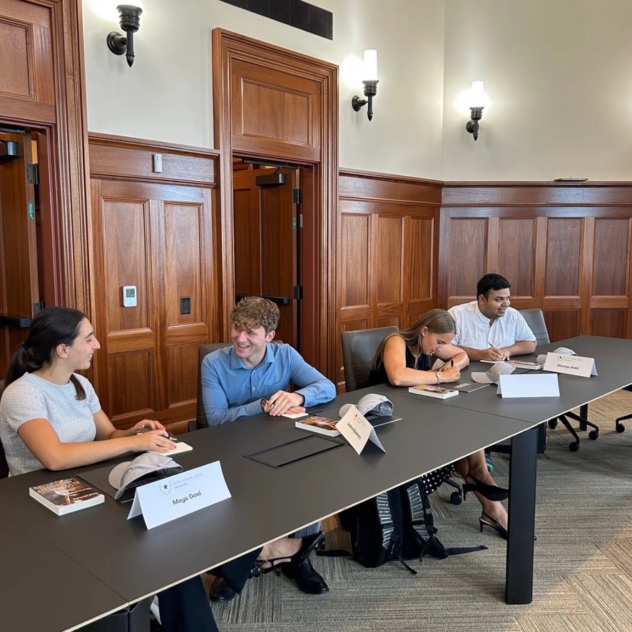 Student gather for the first class of the school year.