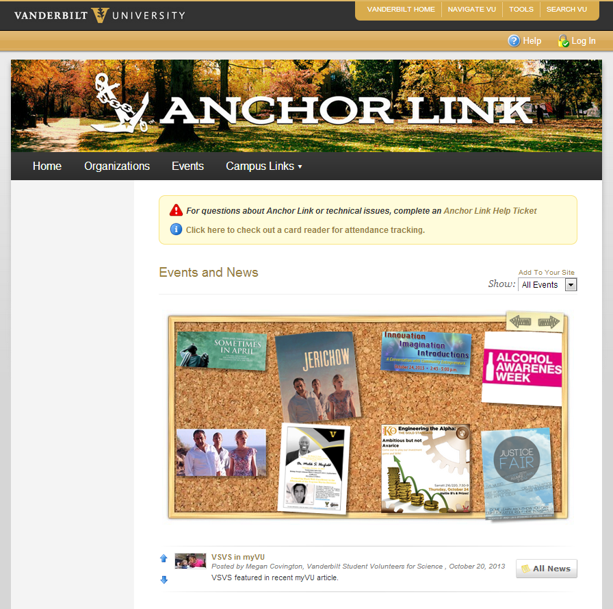 Home Page – Public View | Anchor Link | Vanderbilt University