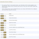 Community Directory Settings