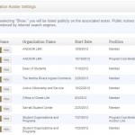 Organization Roster Settings
