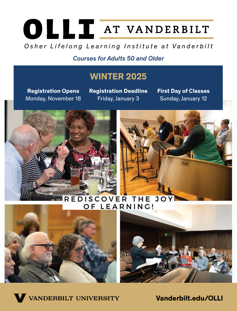 OLLI at Vanderbilt Winter 2025 Course Catalog