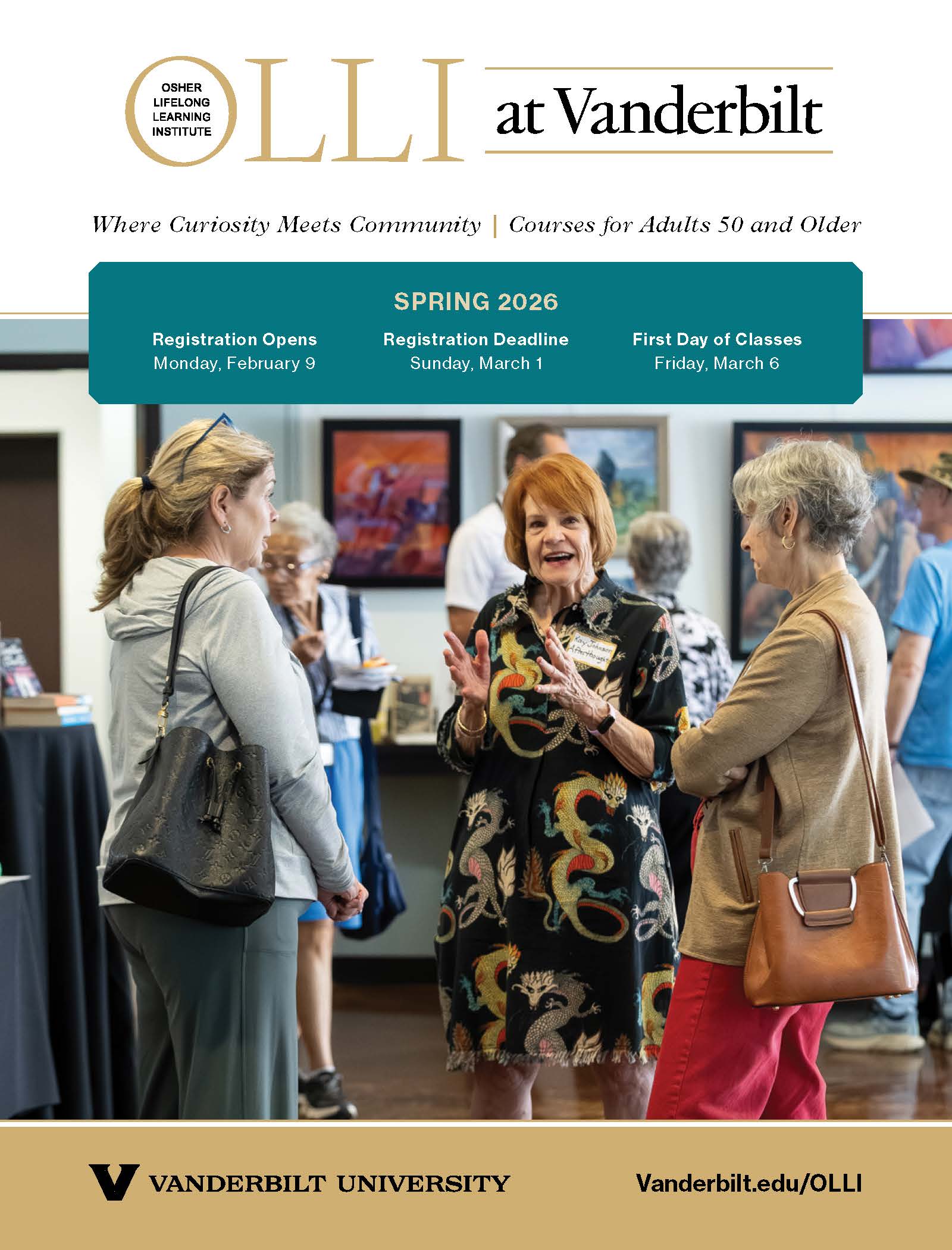 OLLI at Vanderbilt Spring 2026 course catalog cover